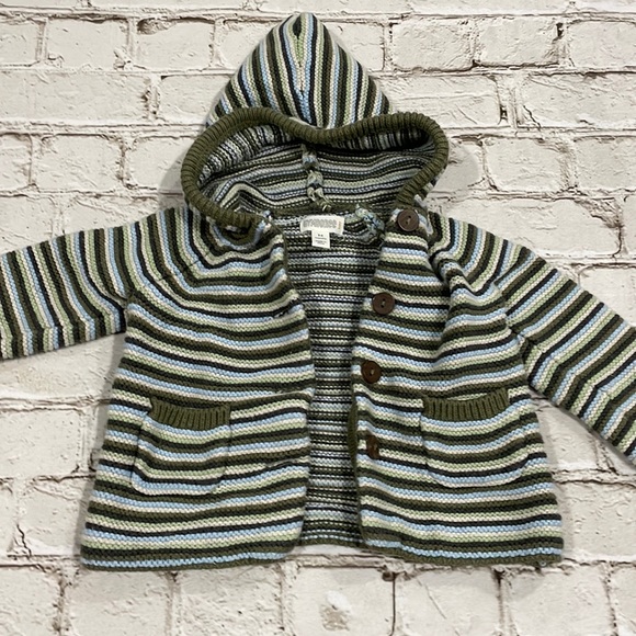 Gymboree Other - Gymboree Hooded Sweater Button 3-6 Months